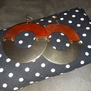 Fashion Gold Wood Earrings